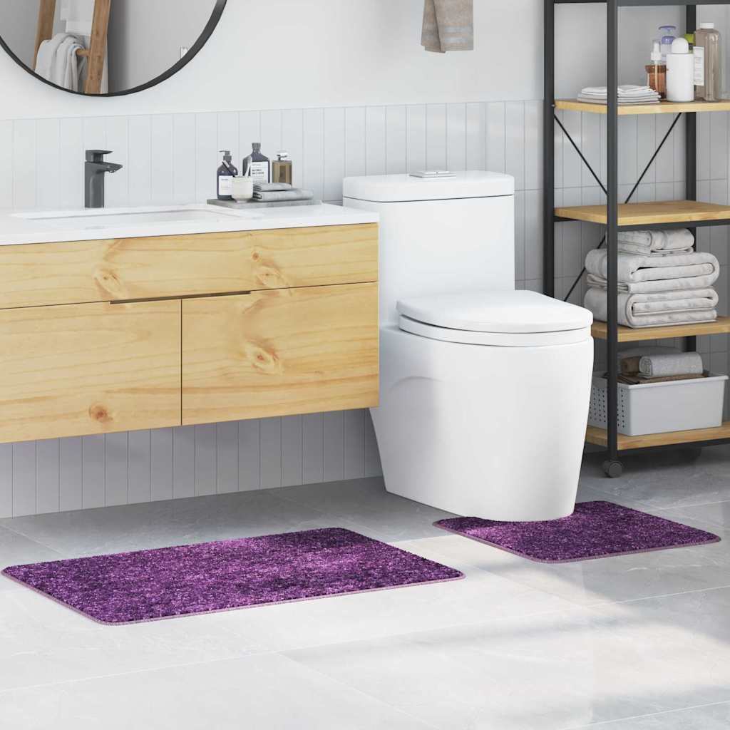 Libisemiskindel vannimatti komplekt 2 tk Lilla 50 x 50 cm PP