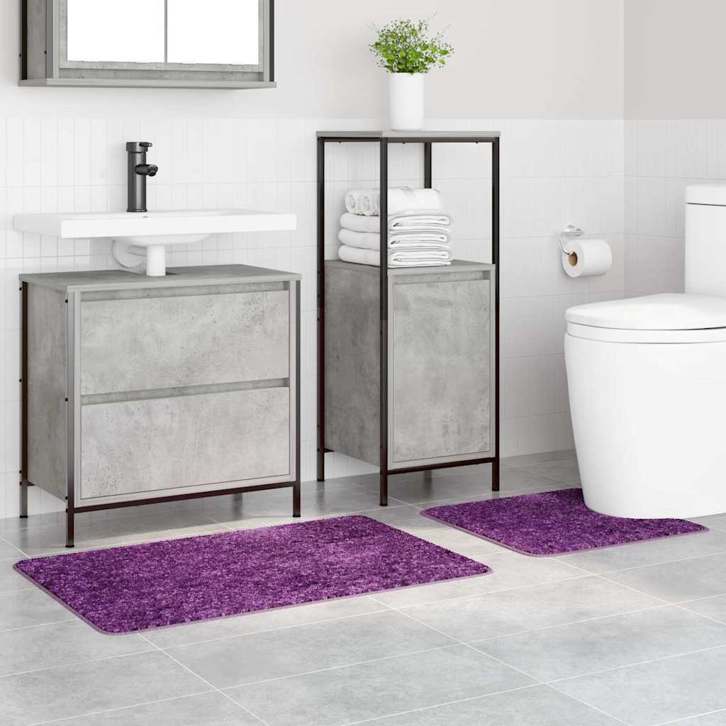 Libisemiskindel vannimatti komplekt 2 tk Lilla 50 x 50 cm PP