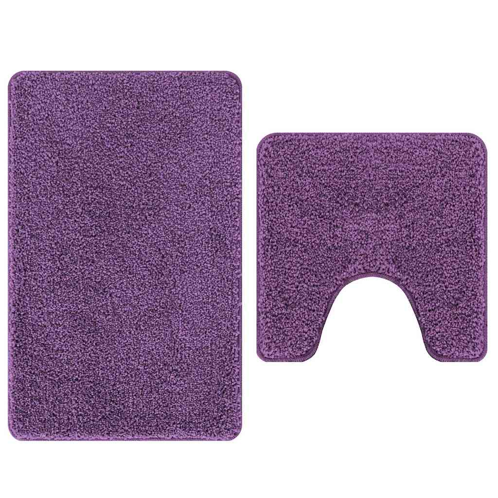 Libisemiskindel vannimatti komplekt 2 tk Lilla 50 x 50 cm PP