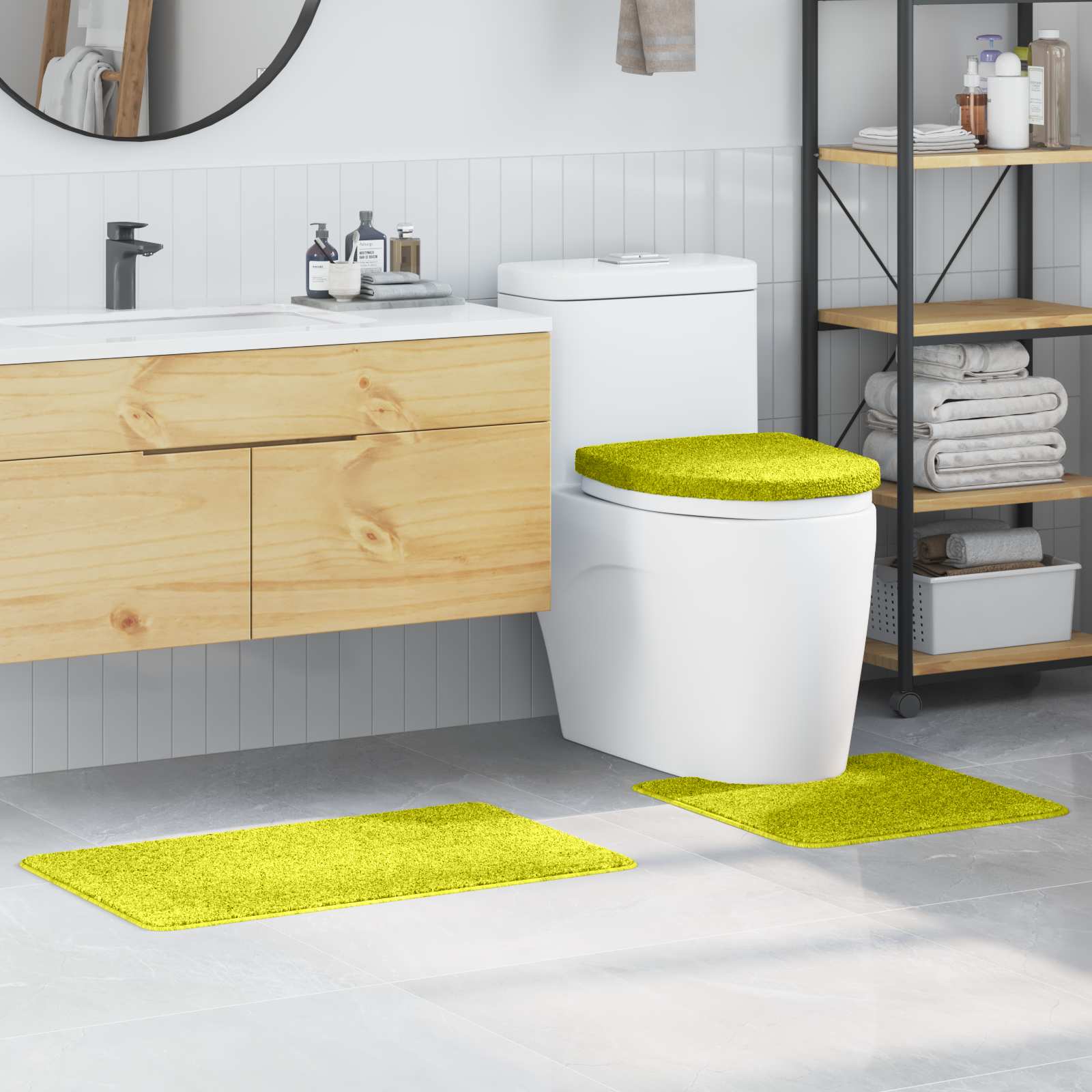 Libisemiskindel vannimatti komplekt 3 tk Roheline 50 x 80 cm PP