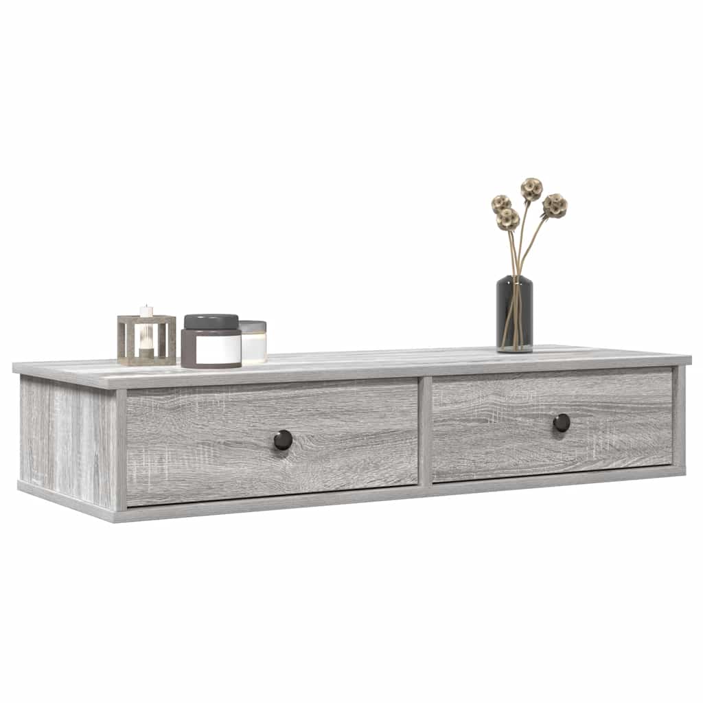 Seinariiul sahtlitega, hall sonoma tamm, 100x37,5x19 cm