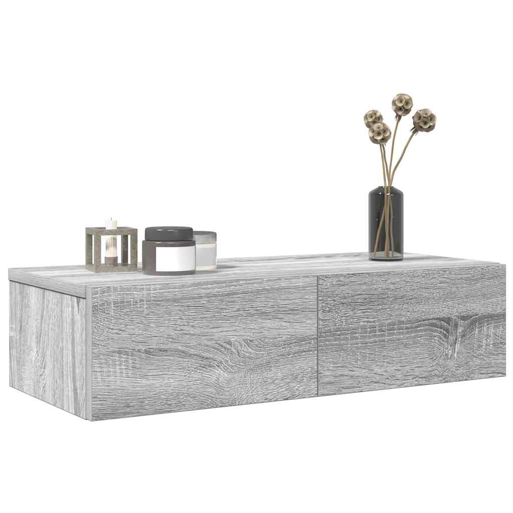 Seinariiul sahtlitega, hall sonoma tamm, 60 x 26,5 x 15 cm