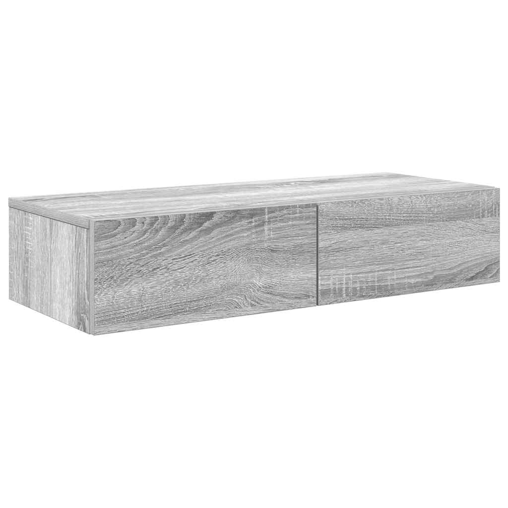 Seinariiul sahtlitega, hall sonoma tamm, 80x33x17 cm, tehispuit