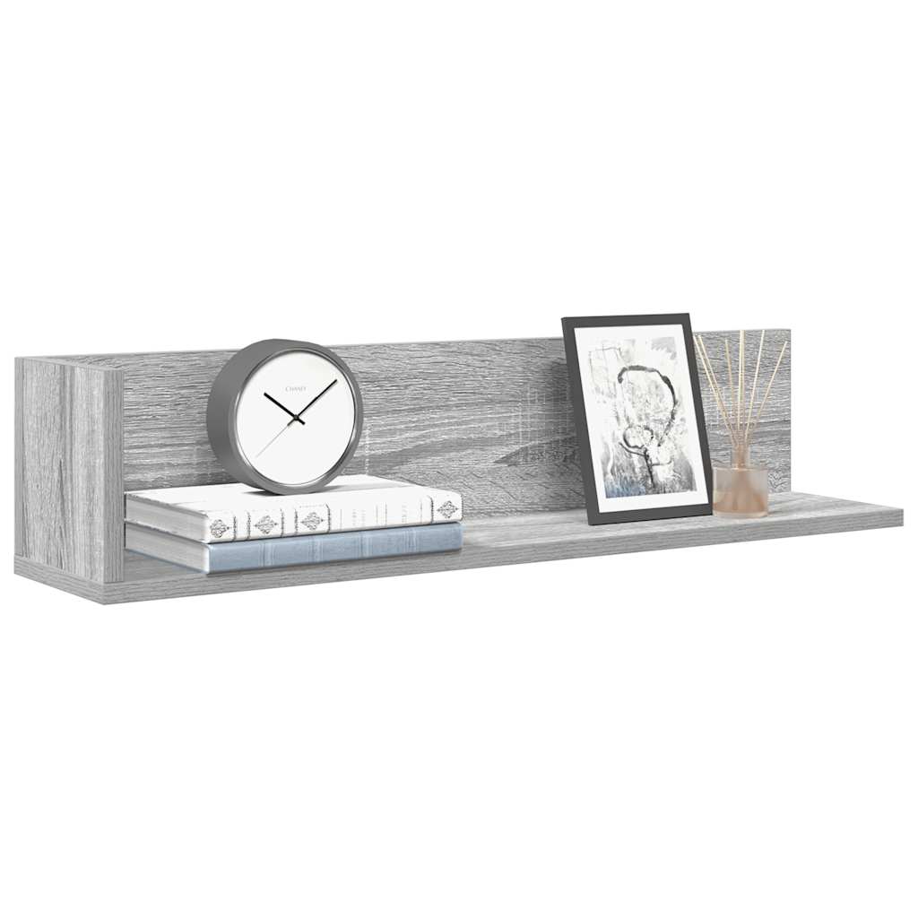 Seinariiulid 2 tk, hall Sonoma tamm, 75x16,5x16,5 cm, tehispuit