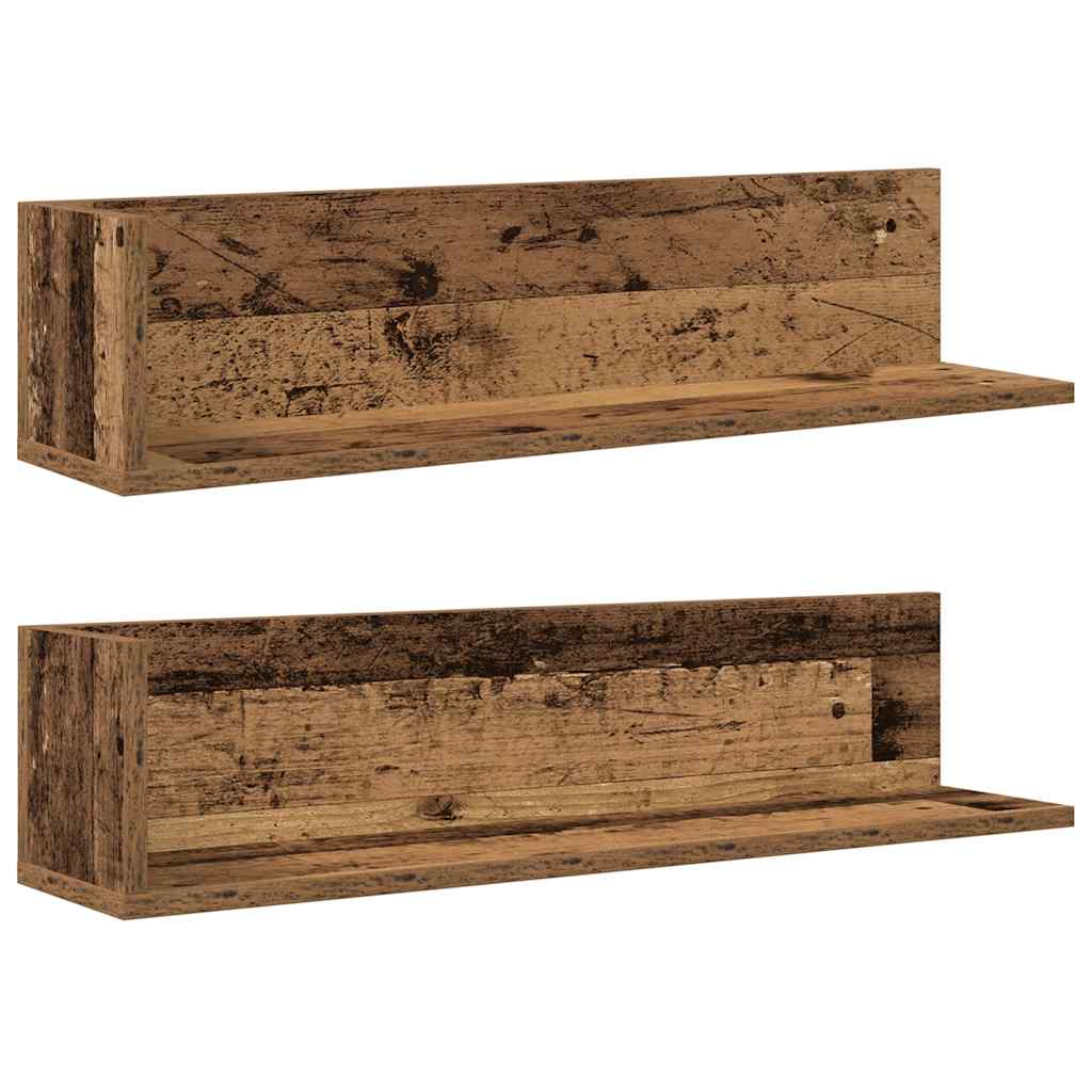 Seinariiulid 2 tk, must, 75 x 16,5 x 16,5 cm, tehispuit