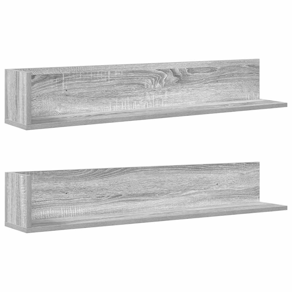 Seinariiulid 2 tk, hall Sonoma tamm, 100x16,5x16,5cm, tehispuit