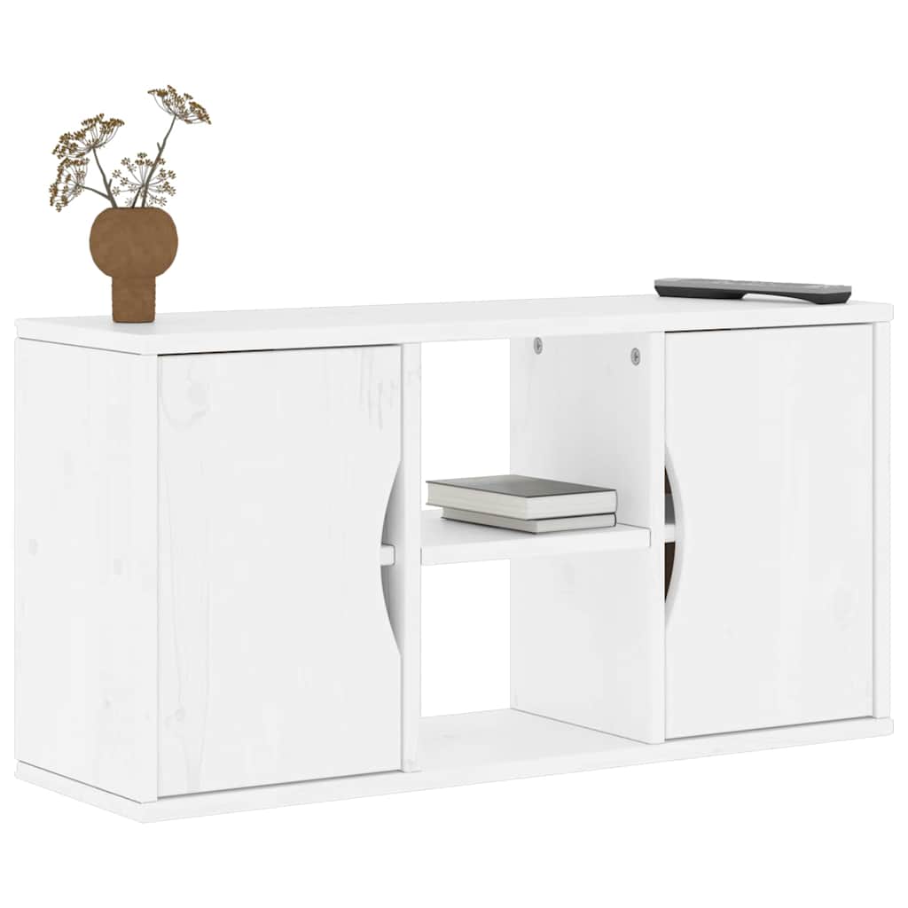 Telerikapp “ODDA” Valge 79x24x40 cm täispuidust mänd