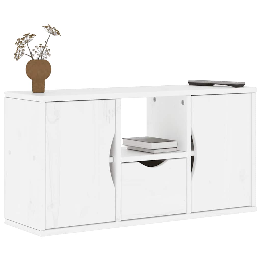 Telerikapp sahtliga “ODDA” Valge 79x24x40 cm täispuidust mänd
