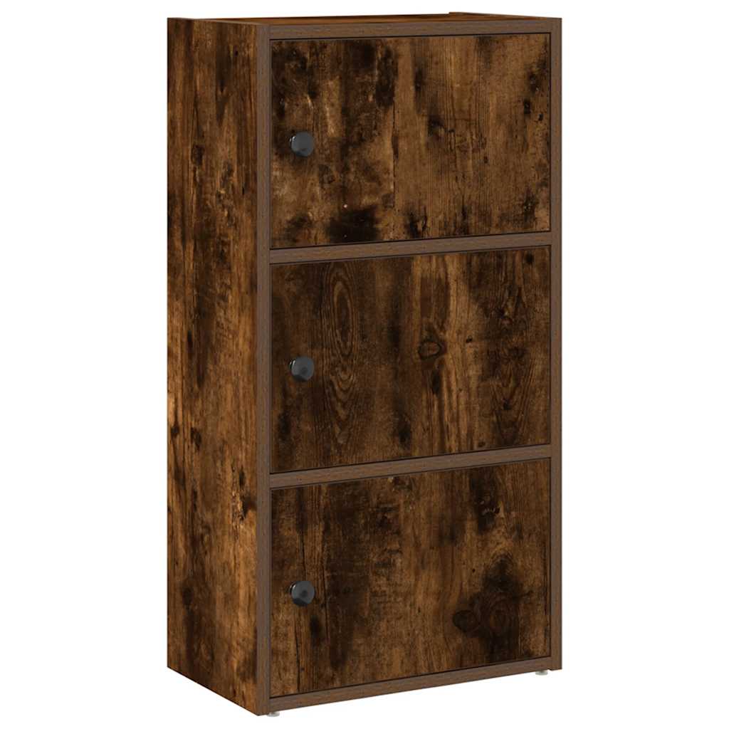 Raamatualus, suitsutatud tamm, 40x24x77 cm, tehispuit
