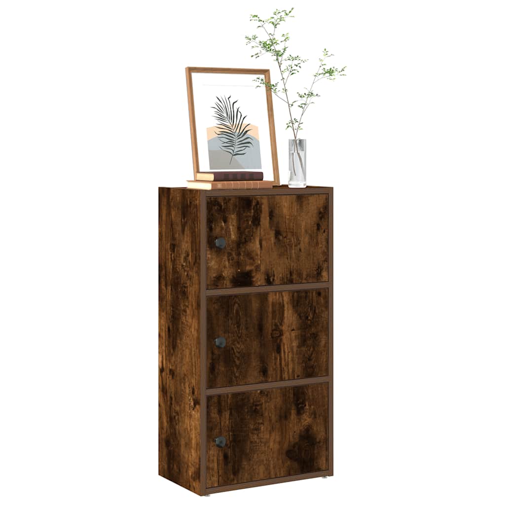 Raamatualus, suitsutatud tamm, 40x24x77 cm, tehispuit