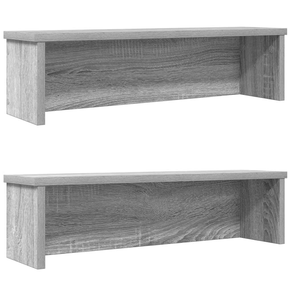 Köögiriiulid virnastatavad 2 tk, hall Sonoma tamm, 60x15x16 cm