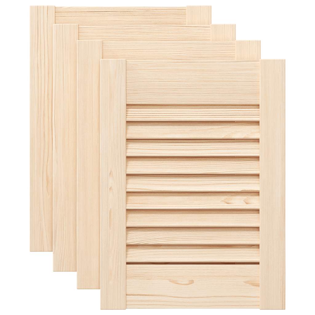 Kapiuksed võredega disain 4 tk 39,5x29,5 cm täispuidust mänd