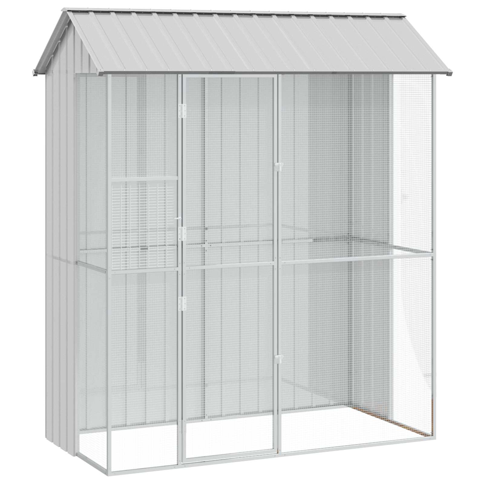 Lindude puur ladustamisega Hall 215 x 110 x 247 cm Tsinkteras