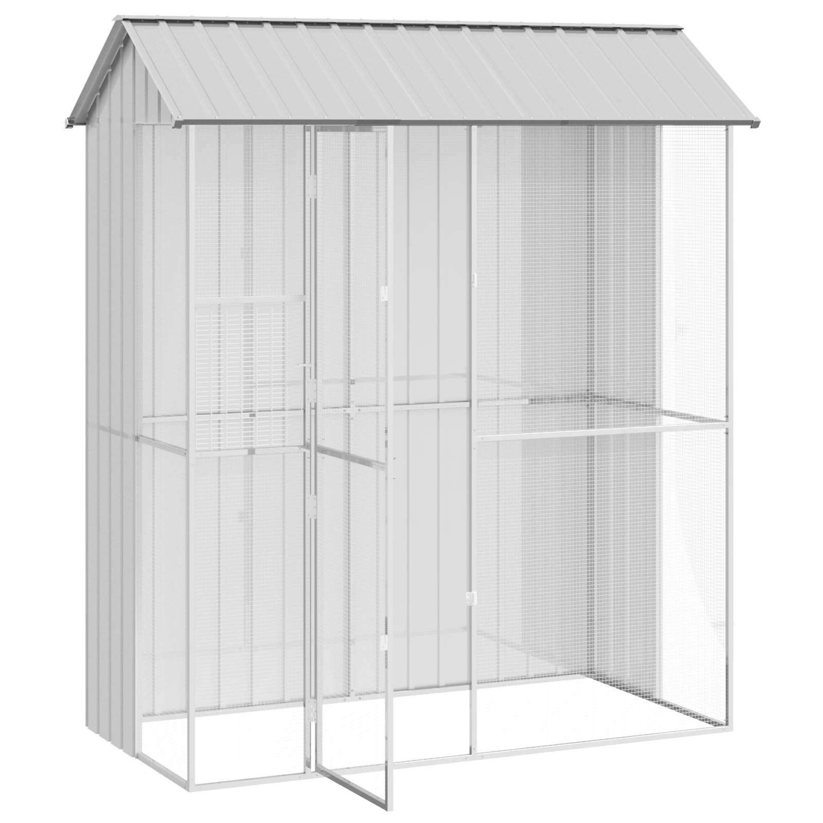 Lindude puur ladustamisega Hall 215 x 110 x 247 cm Tsinkteras