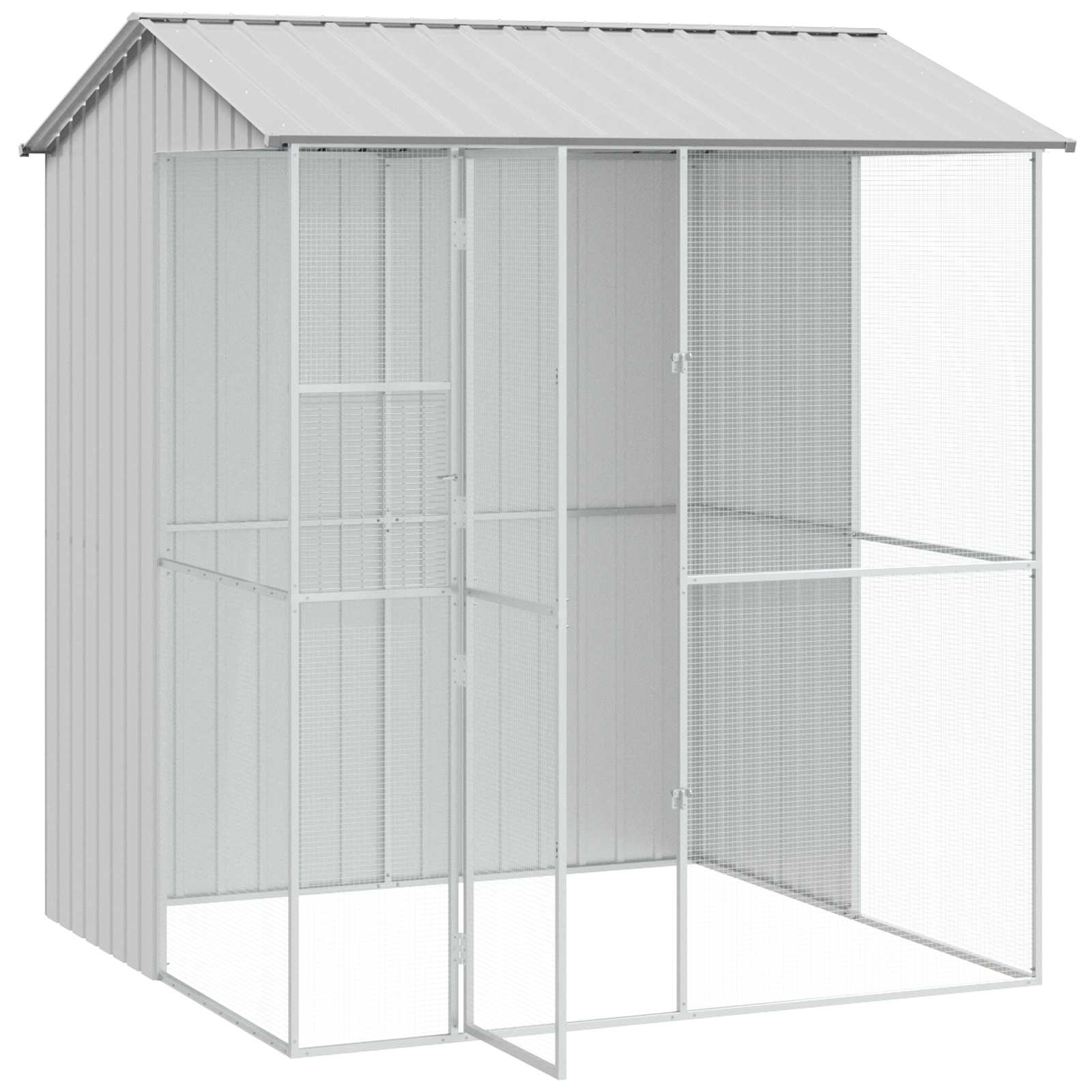 Lindude puur ladustamisega Hall 215 x 210 x 247 cm Tsinkteras