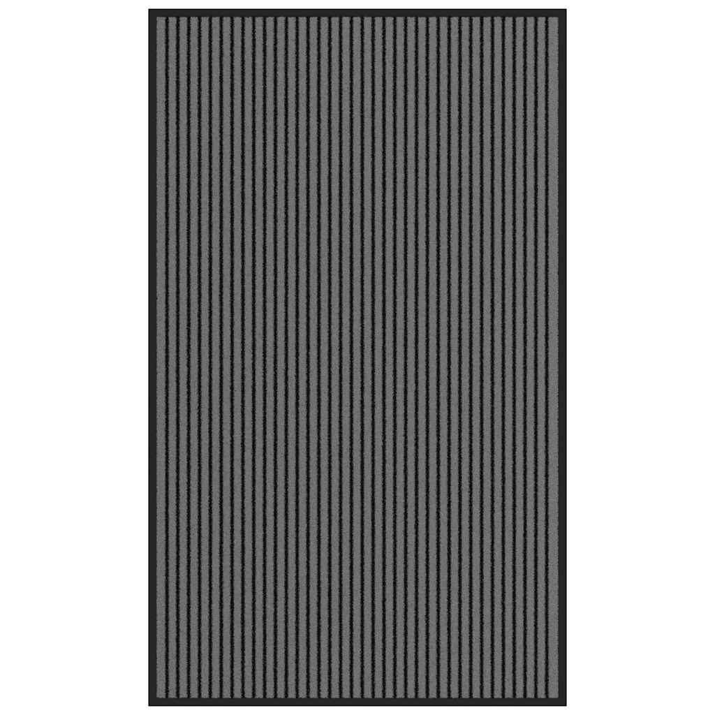 Uksematt Triip Must ja Hall 90x150 cm