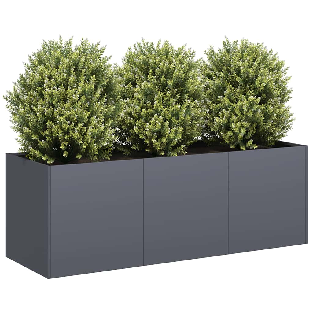 Lillepott antratsiithall 120 x 40 x 40 cm külmvaltsitud terasest