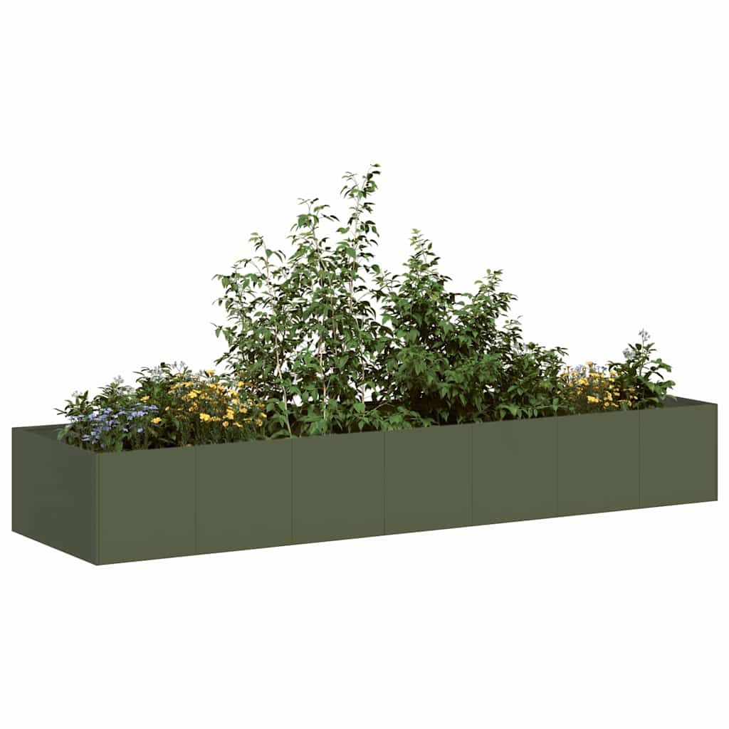 Aia taimekast, oliiviroheline, 280x80x40 cm, teras