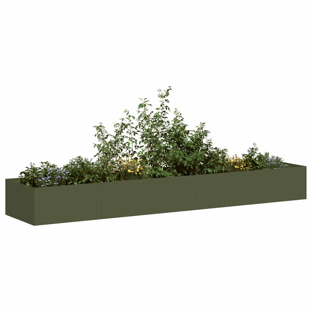 Aia taimekast, oliiviroheline, 360x80x40 cm, teras