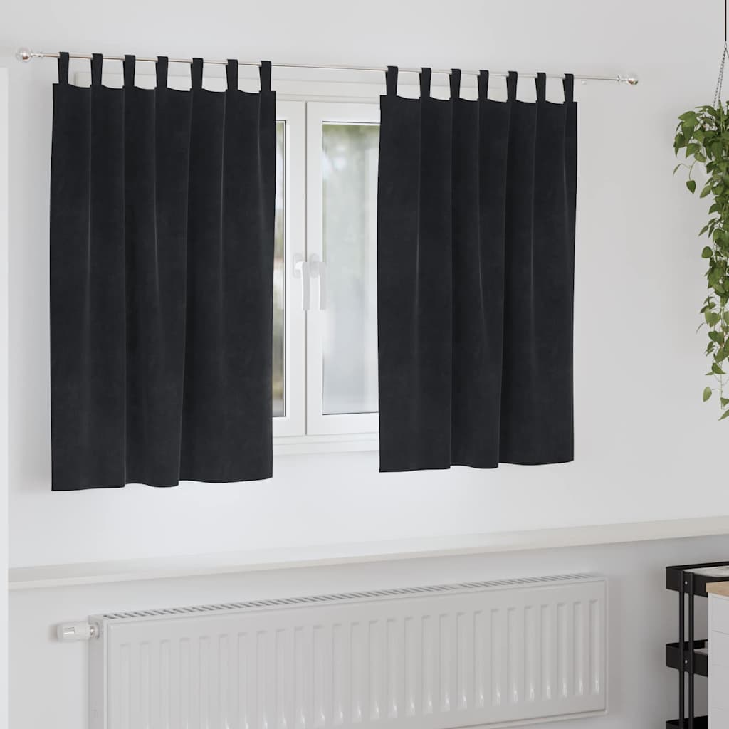 Kardinaid 2 tk Must 140 x 140 cm Samet