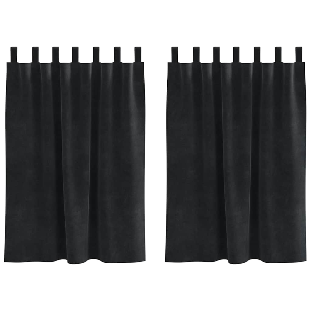Kardinaid 2 tk Must 140 x 140 cm Samet