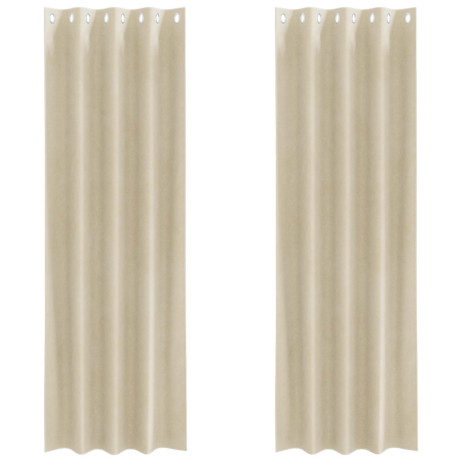 Kardinaid 2 tk Kreemjas 140 x 245 cm Samet