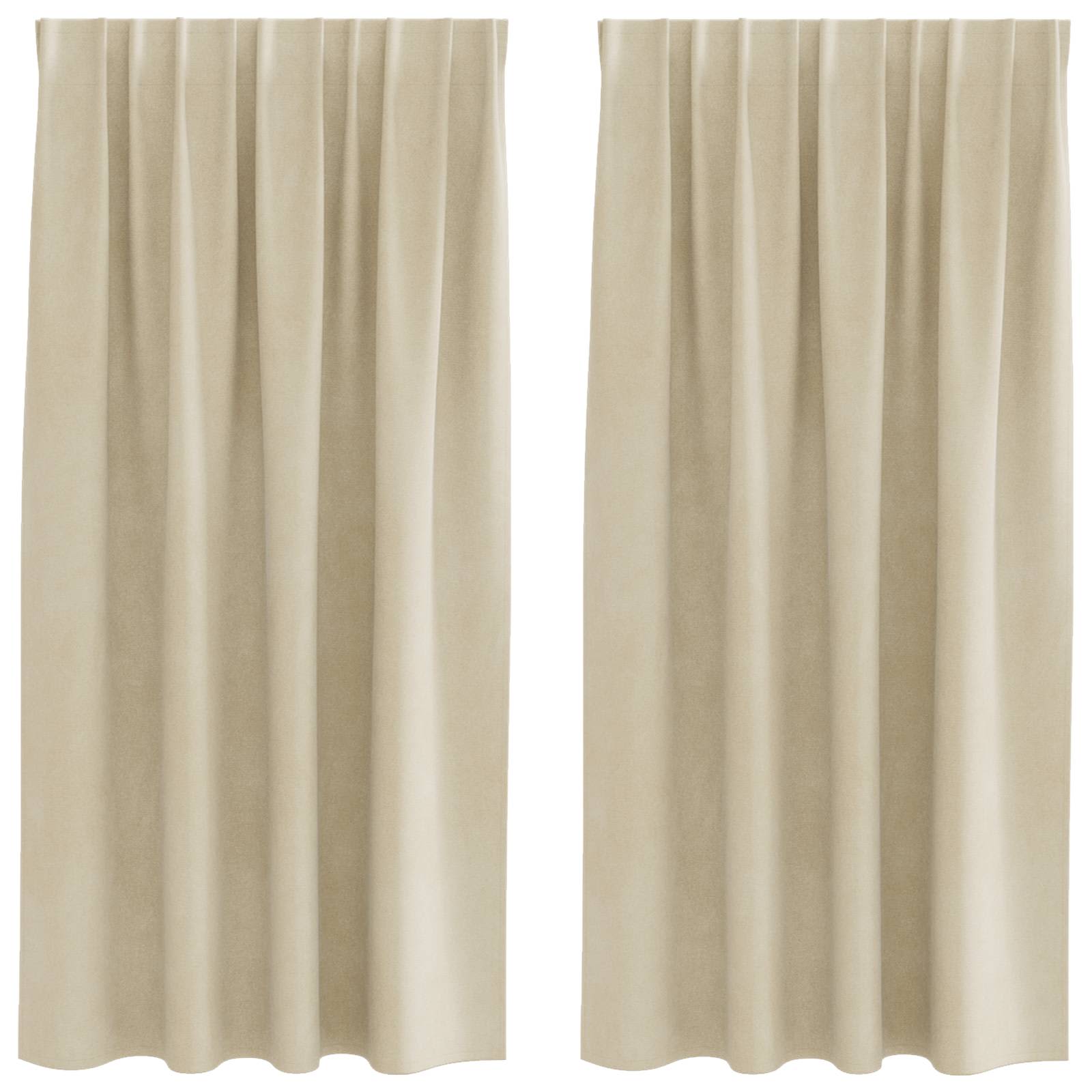 Kardinaid 2 tk Kreemjas 140 x 175 cm Samet