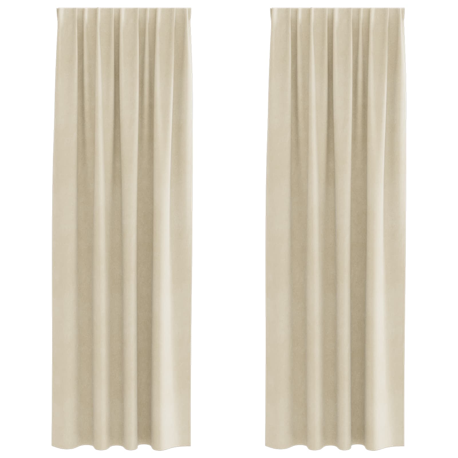 Kardinaid 2 tk Kreemjas 140 x 260 cm Samet