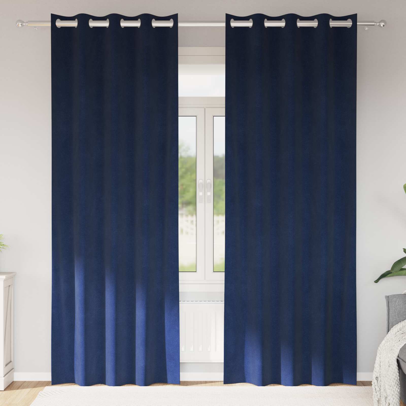 Kardinaid 2 tk Tumesinine 140 x 260 cm Samet
