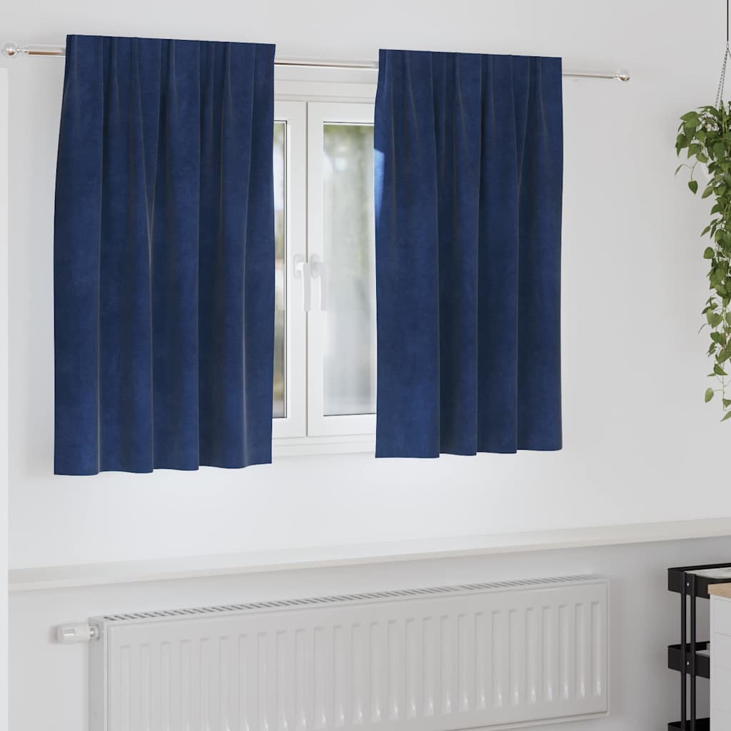 Kardinaid 2 tk Tumesinine 140 x 140 cm Samet