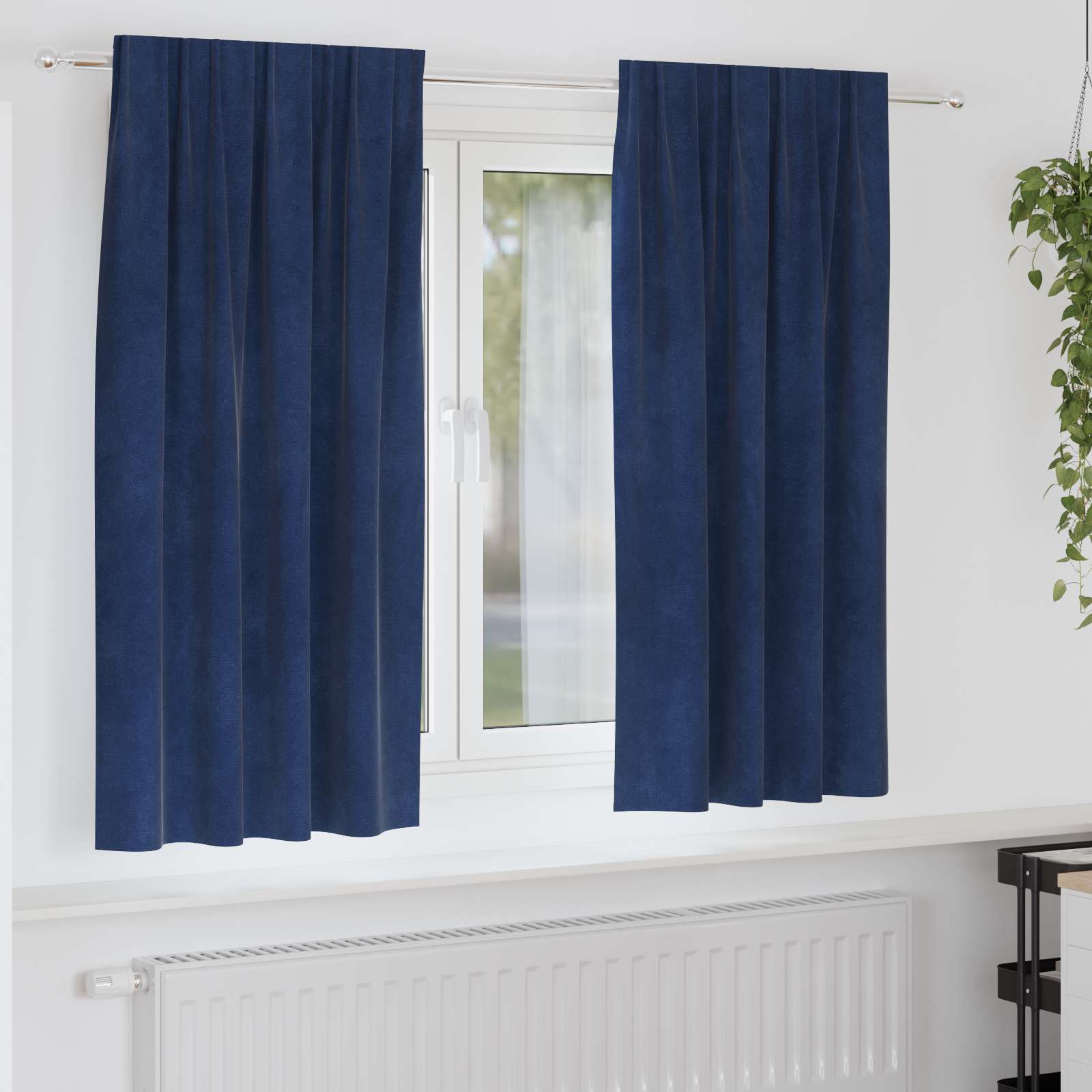 Kardinaid 2 tk Tumesinine 140 x 175 cm Samet