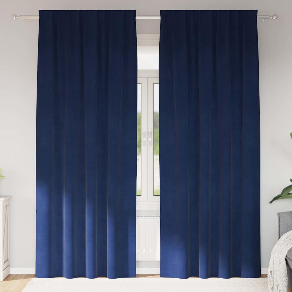 Kardinaid 2 tk Tumesinine 140 x 245 cm Samet