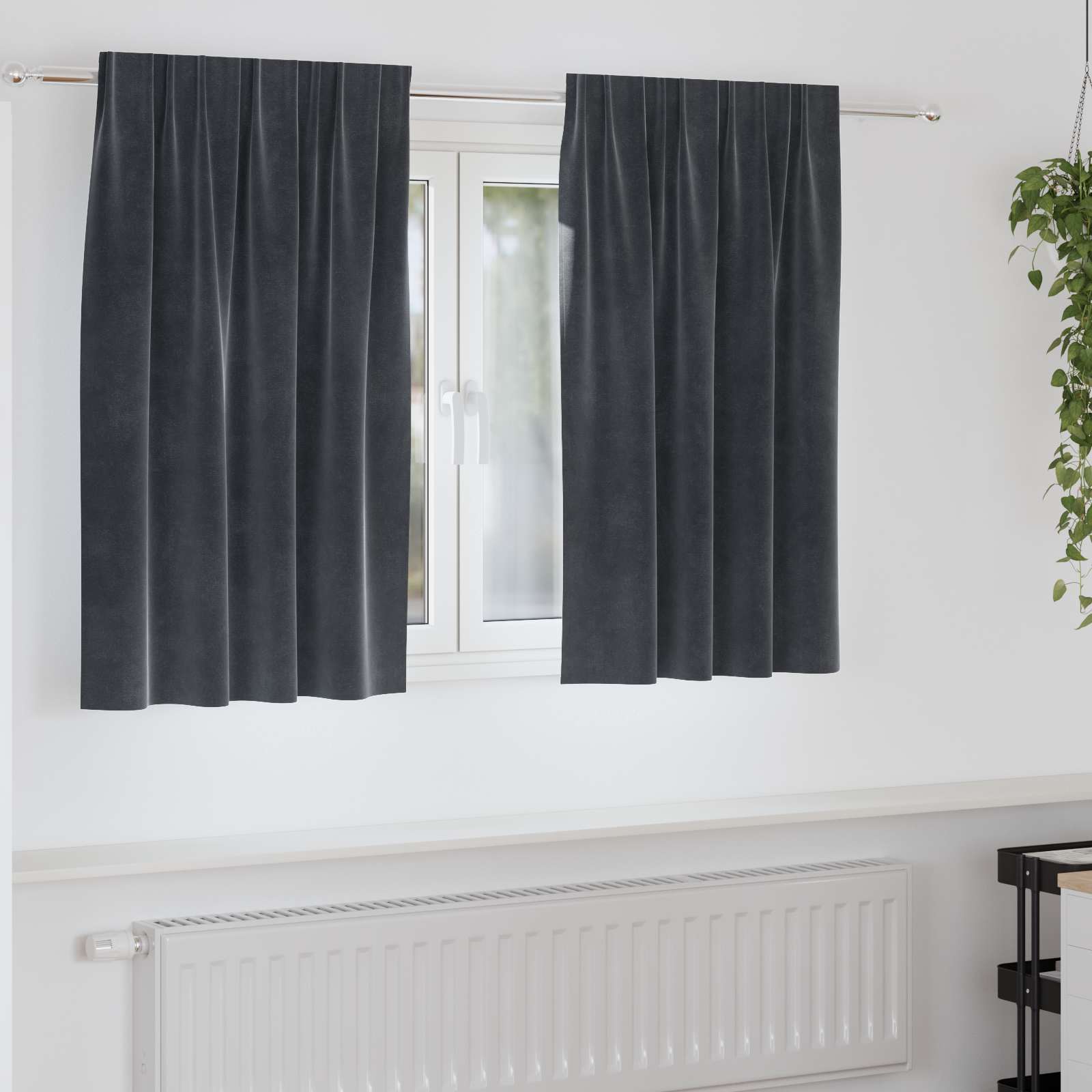 Kardinaid 2 tk Tumehall 140 x 140 cm Samet
