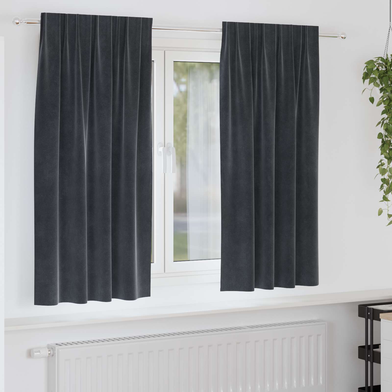 Kardinaid 2 tk Tumehall 140 x 175 cm Samet