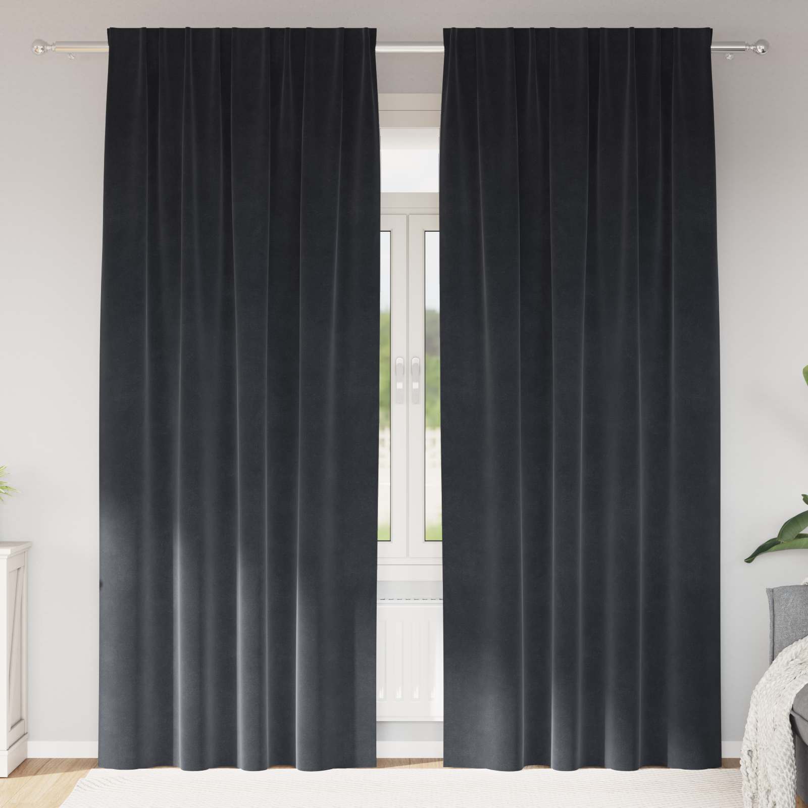 Kardinaid 2 tk Tumehall 140 x 225 cm Samet