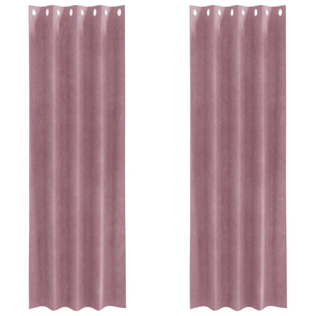 Kardinaid 2 tk Tumepink 140 x 260 cm Samet