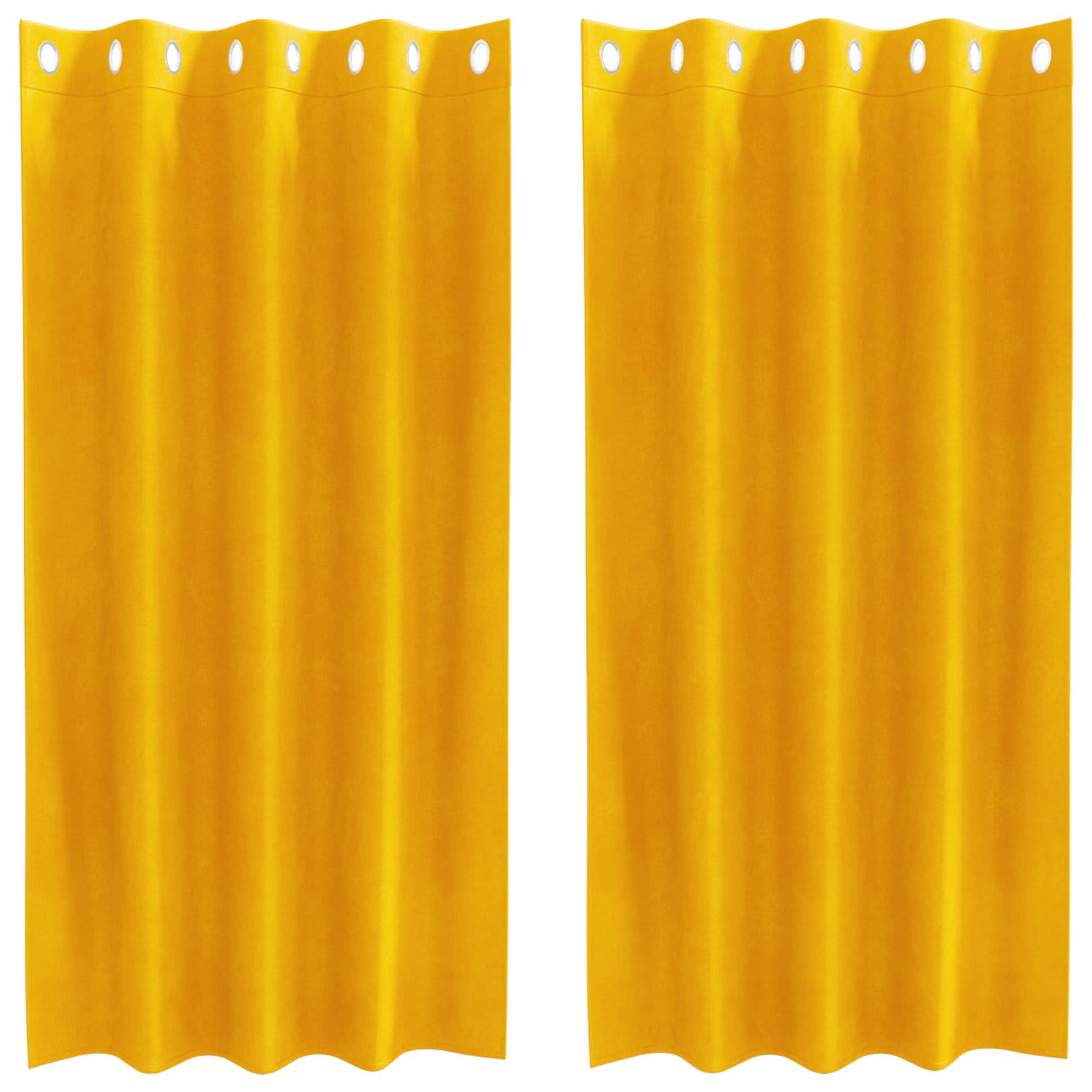 Kardinaid 2 tk Sinepikollane 140 x 175 cm Samet