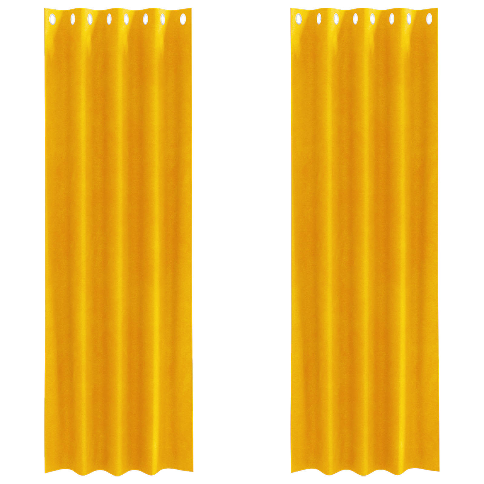 Kardinaid 2 tk Sinepikollane 140 x 245 cm Samet