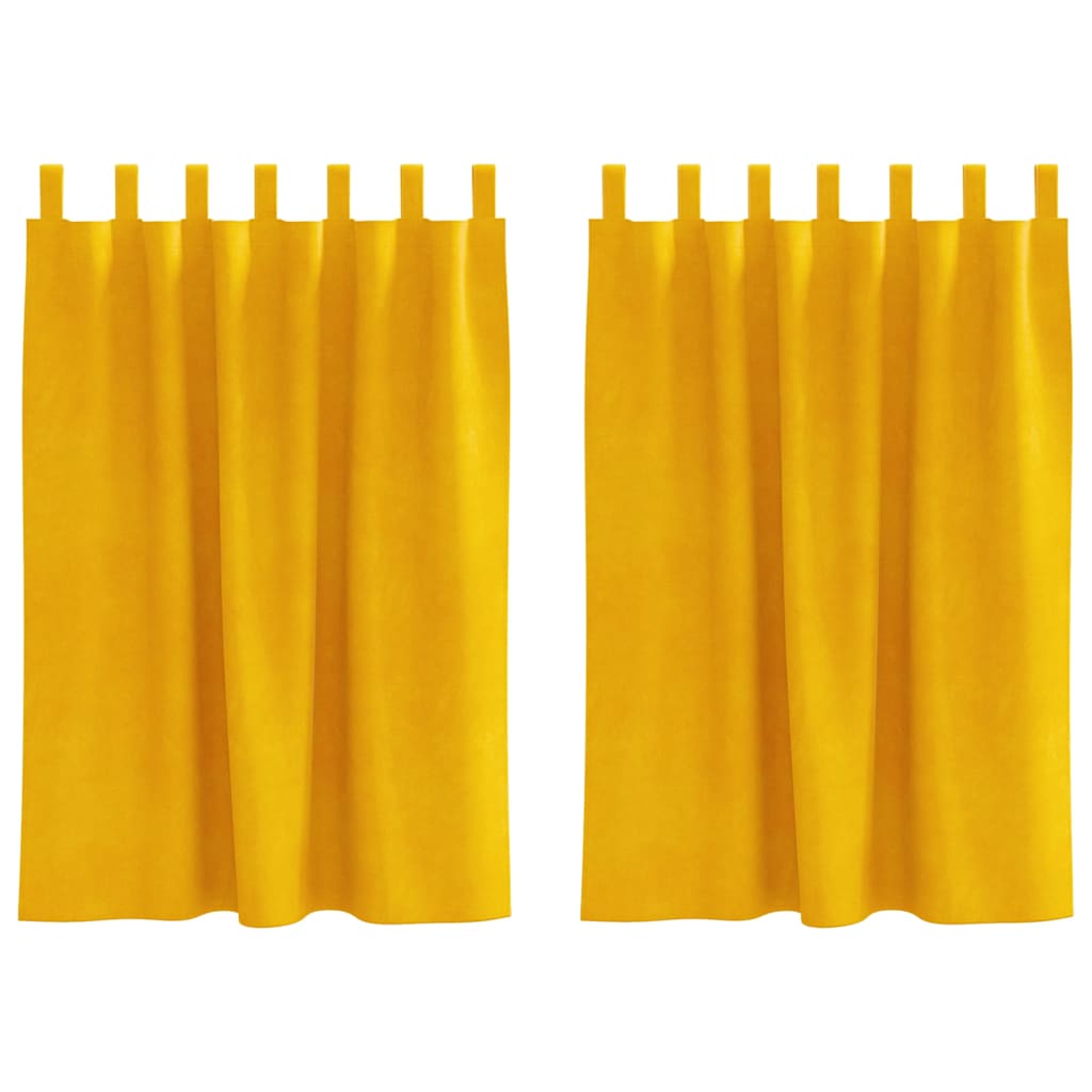 Kardinaid 2 tk Sinepikollane 140 x 140 cm Samet