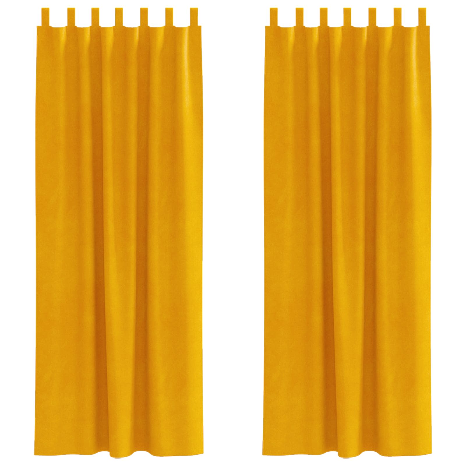 Kardinaid 2 tk Sinepikollane 140 x 225 cm Samet