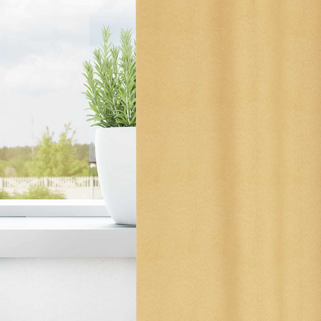 Kardinad rõngastega 2 tk Beež 175 x 140 cm Polüester