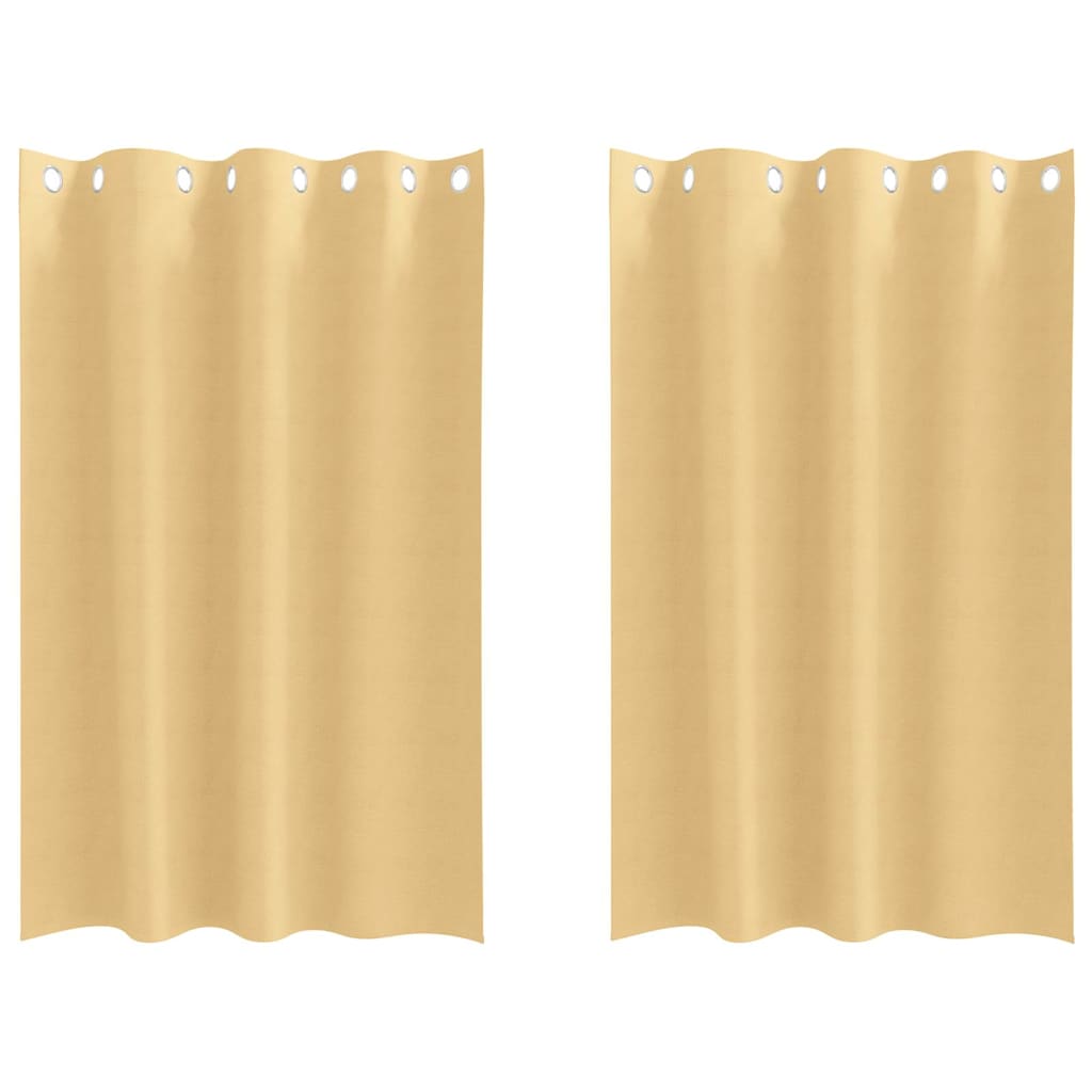 Kardinad rõngastega 2 tk Beež 175 x 140 cm Polüester