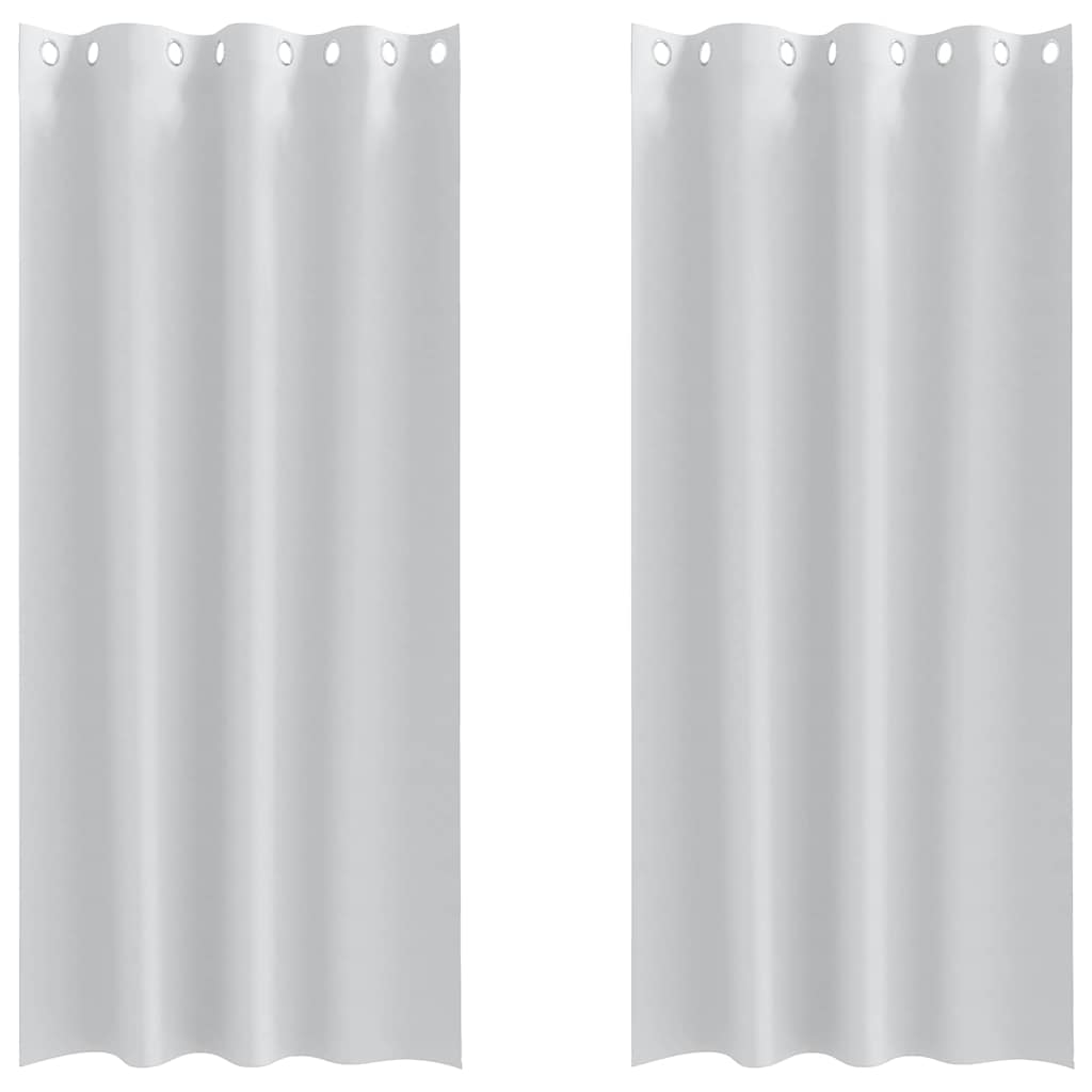 Kardinad rõngastega 2 tk Kahvatu Hall 245 x 140 cm Polüester