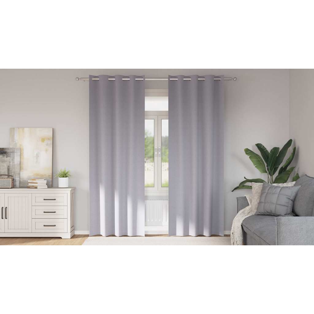 Kardinad rõngastega 2 tk Metallhall 260 x 140 cm Polüester