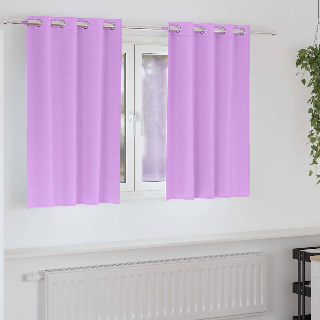 Kardinad rõngastega 2 tk Lilla 140 x 140 cm Polüester