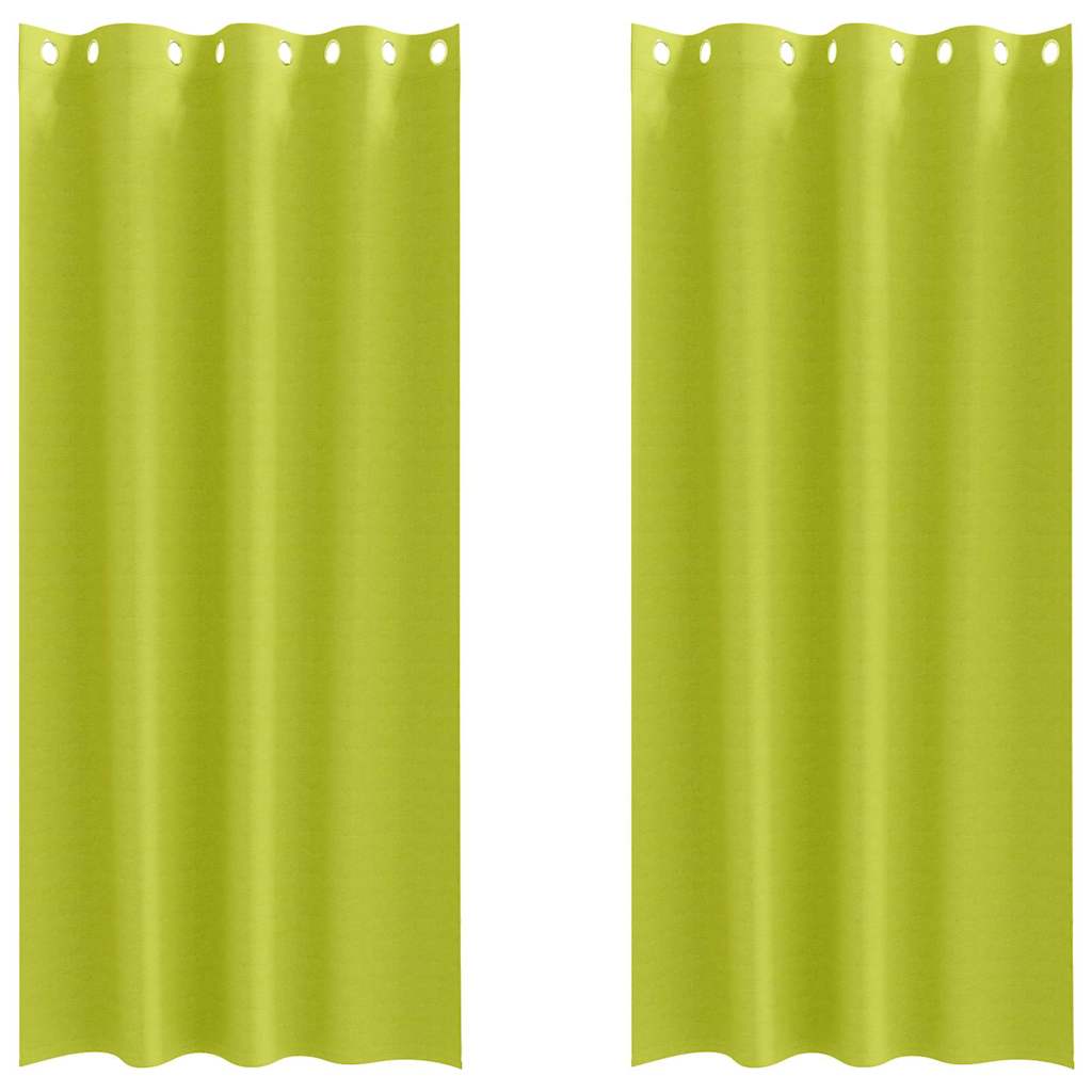 Kardinad rõngastega 2 tk Roheline 260 x 140 cm Polüester