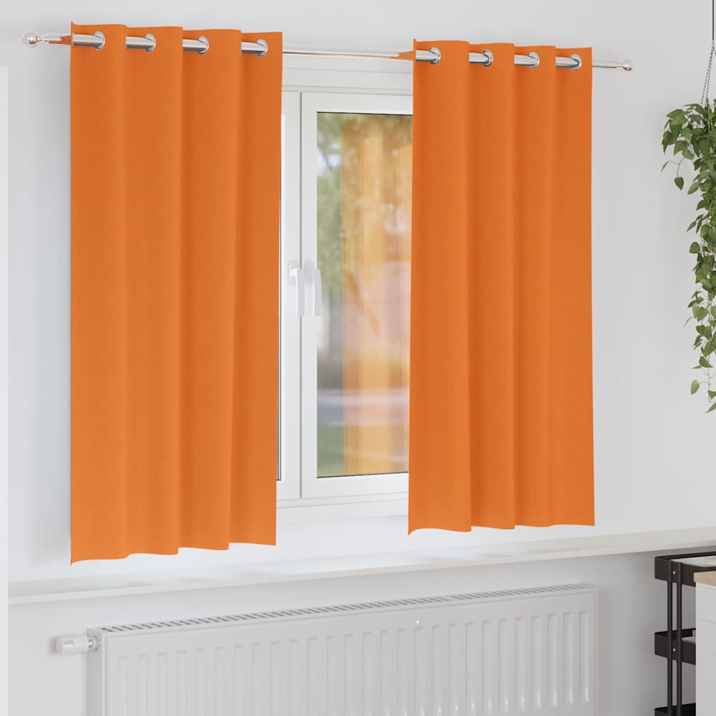 Kardinad rõngastega 2 tk Erk Oranž 175 x 140 cm Polüester