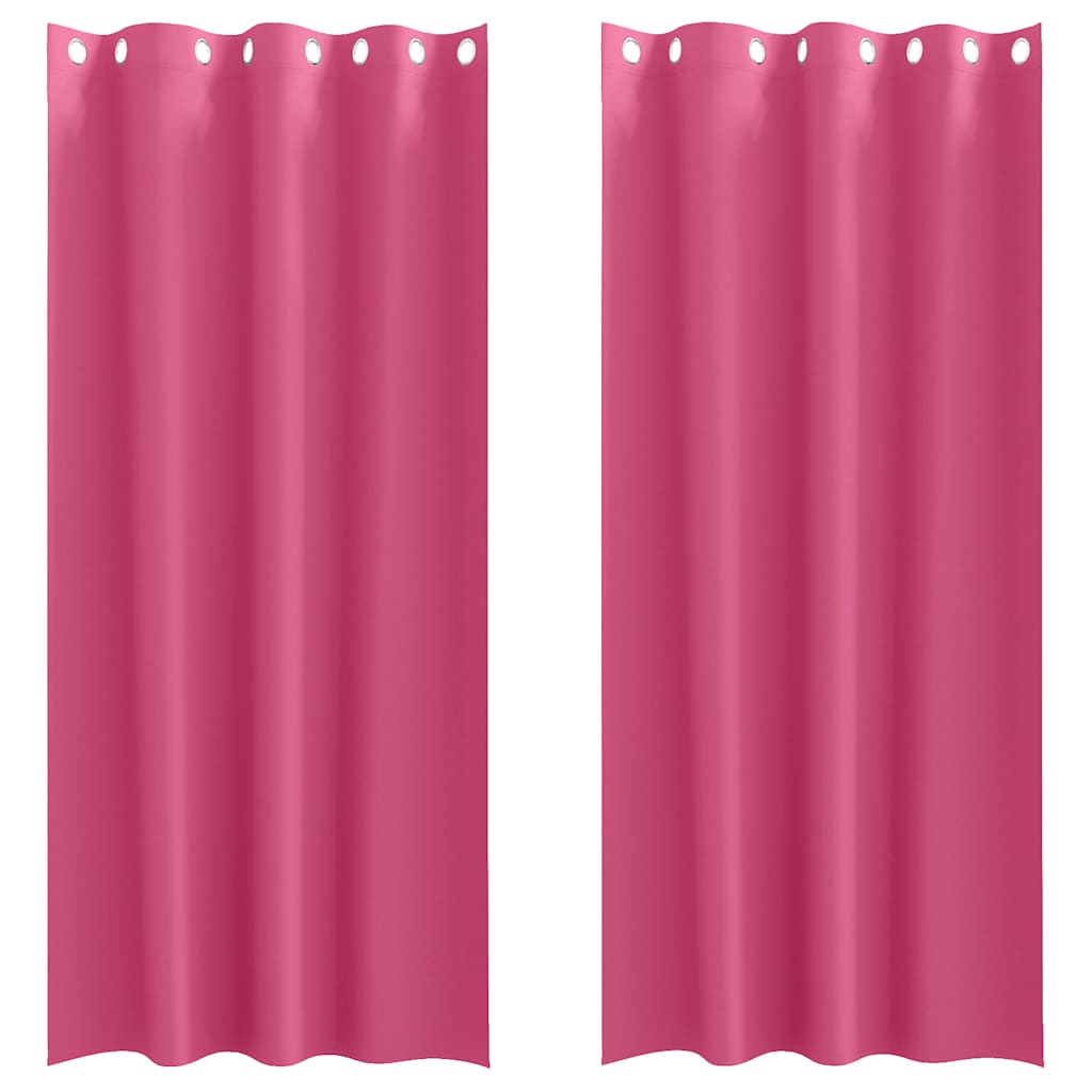 Kardinad rõngastega 2 tk Erk Roosa 245 x 140 cm Polüester