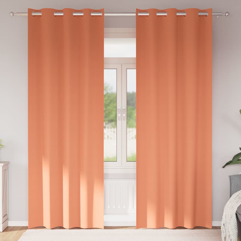 Kardinad rõngastega 2 tk Terrakota 245 x 140 cm Polüester