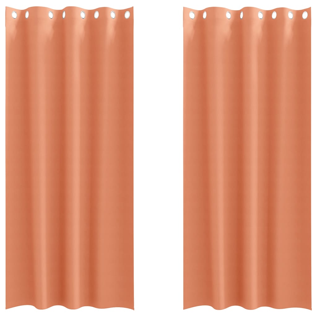 Kardinad rõngastega 2 tk Terrakota 245 x 140 cm Polüester